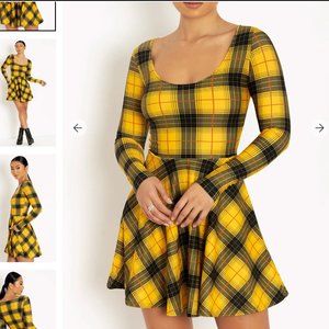 Tartan Grunge Toastie LS Skater Dress
